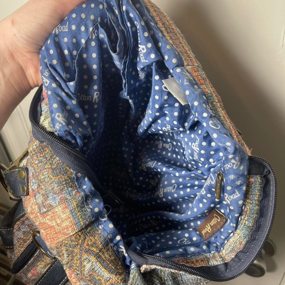 Unique whimsy patchwork shoulder bag with heart +… - image 6